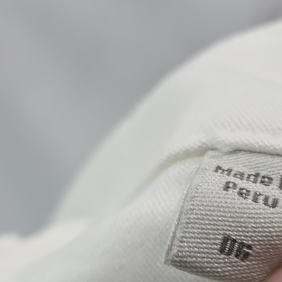 Garnet Hill Pants Women 6 White Chino High Rise Crop Short Pima Ankle - Picture 9 of 13